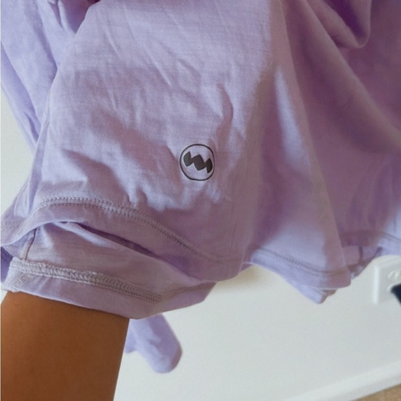 Janji Repeat Merino Wool Womens Long Sleeve Athletic Top Lavender Size Large - Picture 2 of 5